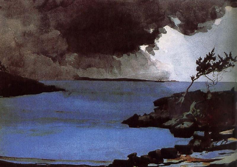 Winslow Homer Storm approaching oil painting image
